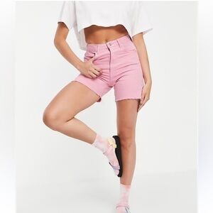New Primark Highrise Pink Long Jean Shorts